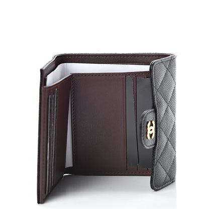 Chanel Caviar Quilted Compact Flap Wallet Black 5 of 10