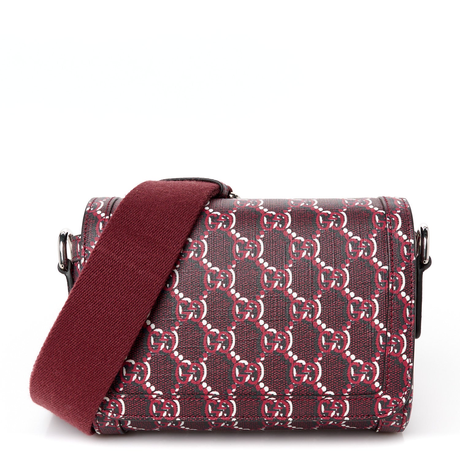 Gucci GG Shadow Monogram Super Mini Shoulder Bag Rosso Ancora Red 1 of 10