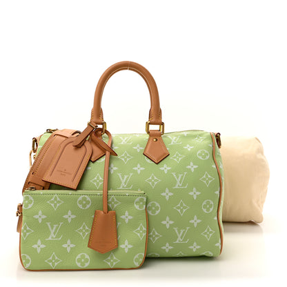 Louis Vuitton Calfskin Monogram Speedy P9 Bandouliere 30 Frozen Lime Vert Clair 4 of 14