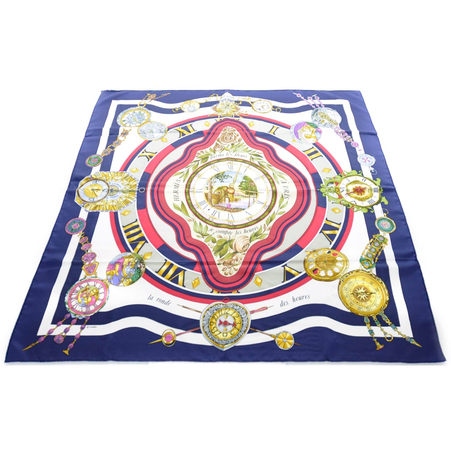 Silk La Rond des Heures Scarf 90