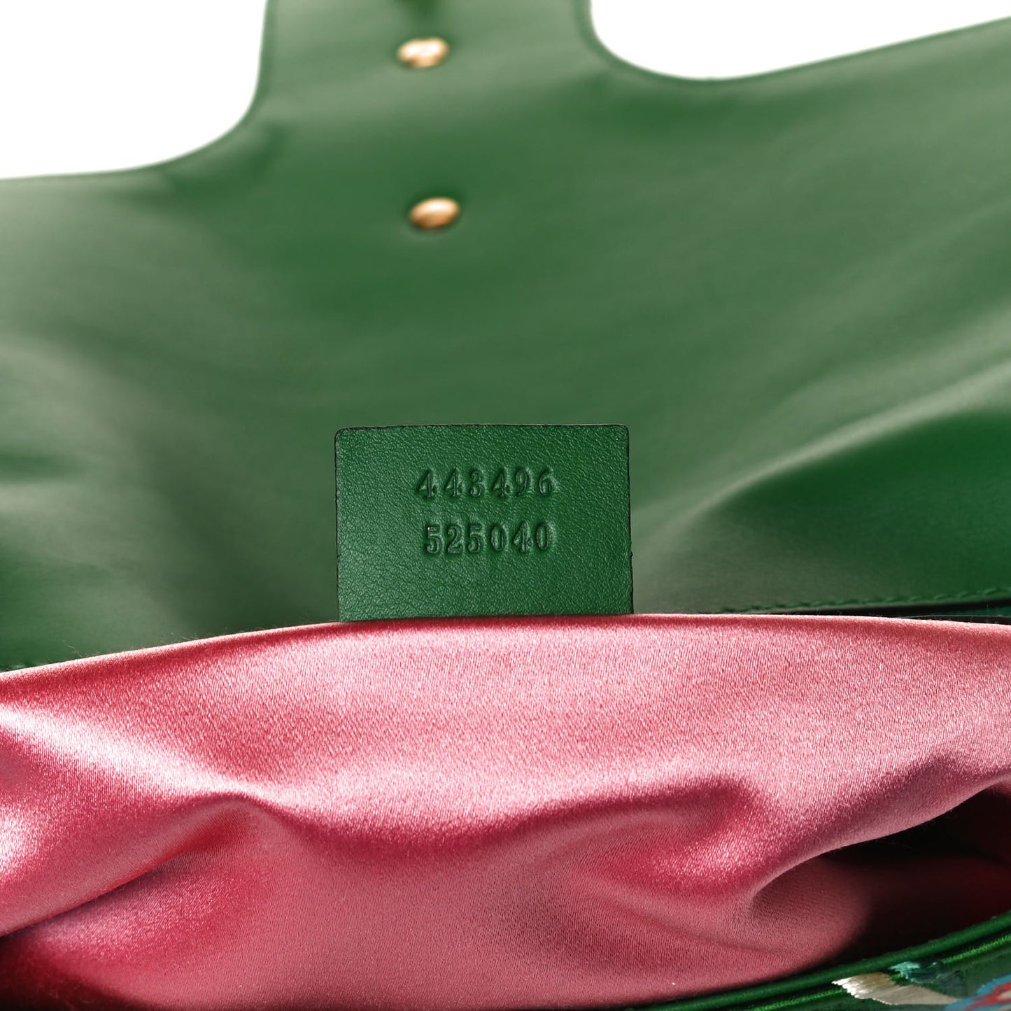Jacquard Matelasse Floral Medium GG Marmont Shoulder Bag Green