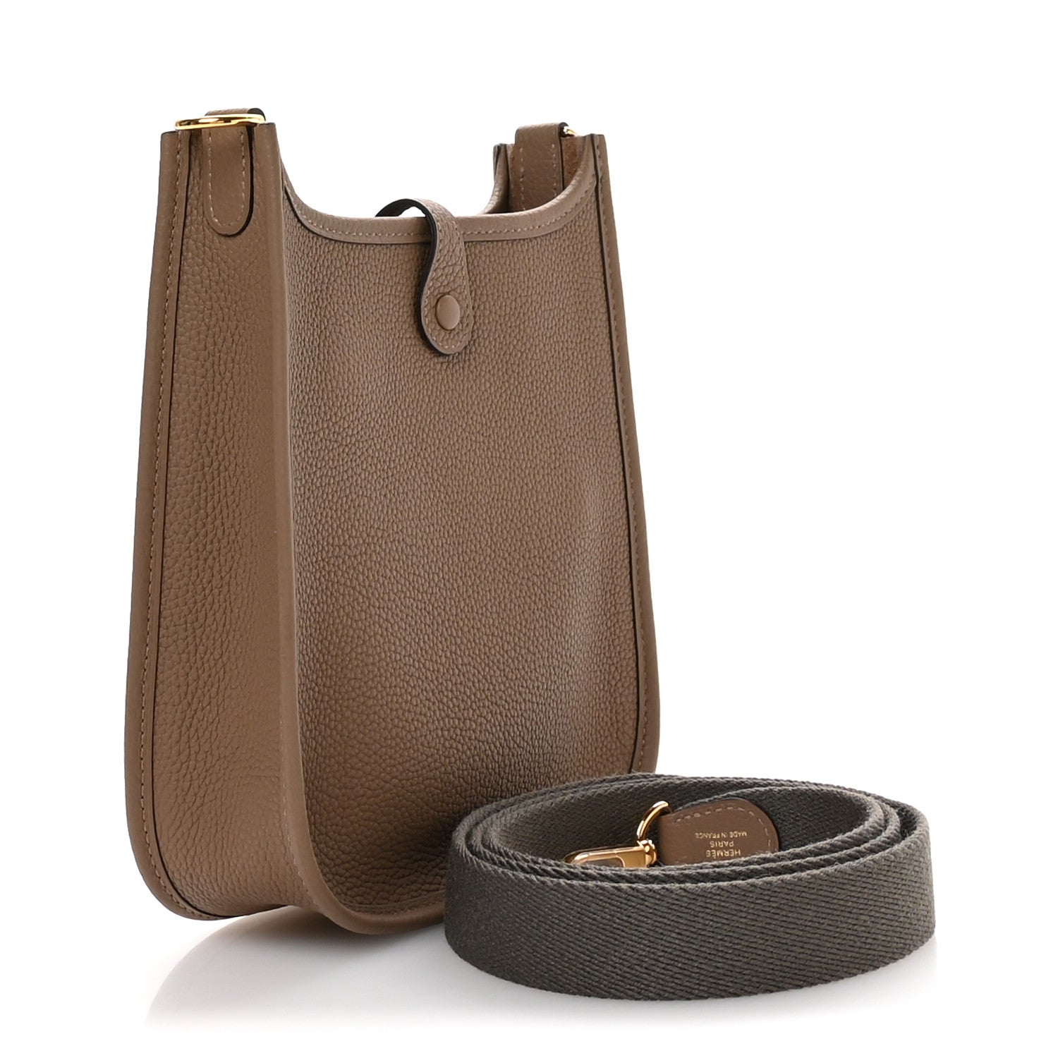 Hermes Taurillon Clemence Evelyne TPM Beige De Weimar Gris Etain 2 of 10