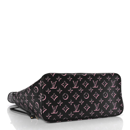 Louis Vuitton Monogram Fall For You Neverfull MM Black 5 of 9