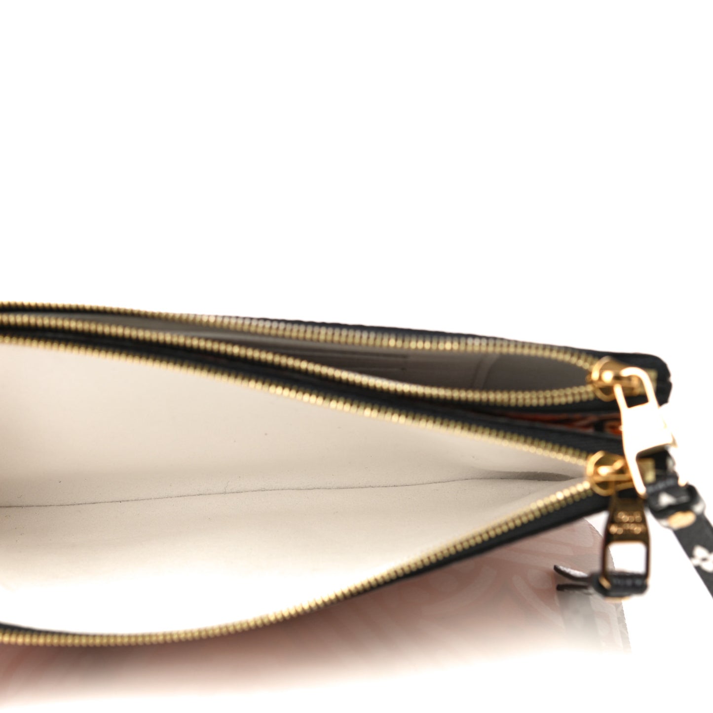 Monogram Giant Crafty Double Zip Pochette Creme Caramel