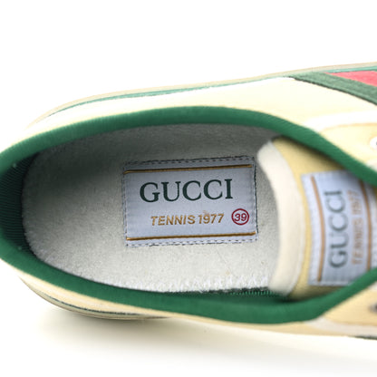 Gucci Canvas Web Womens 1977 Tennis Sneakers 39 Burro Mystic White 6 of 7
