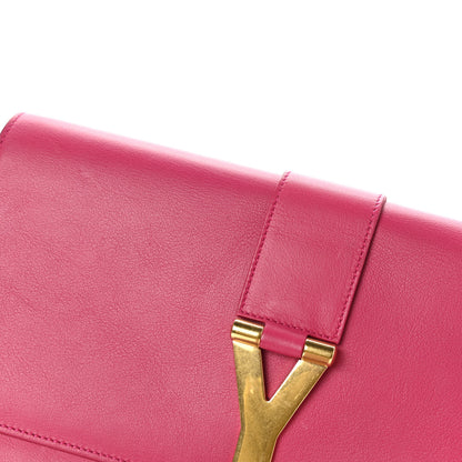 Saint Laurent Calfskin Classic Y Ligne Clutch Fuchsia 19 of 20