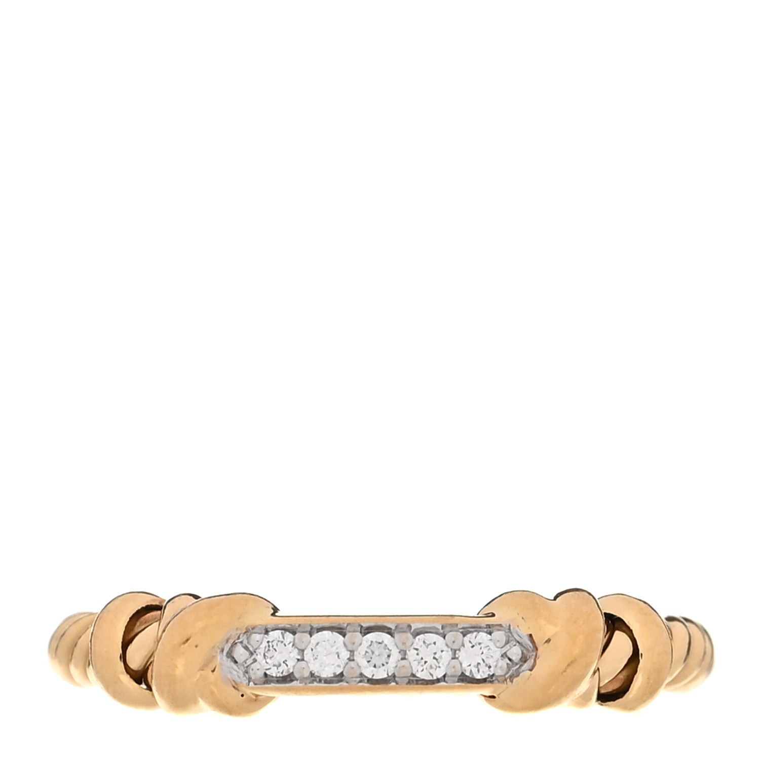 David Yurman 18K Yellow Gold Diamond Petite Helena Wrap Ring 49 5 2 of 10
