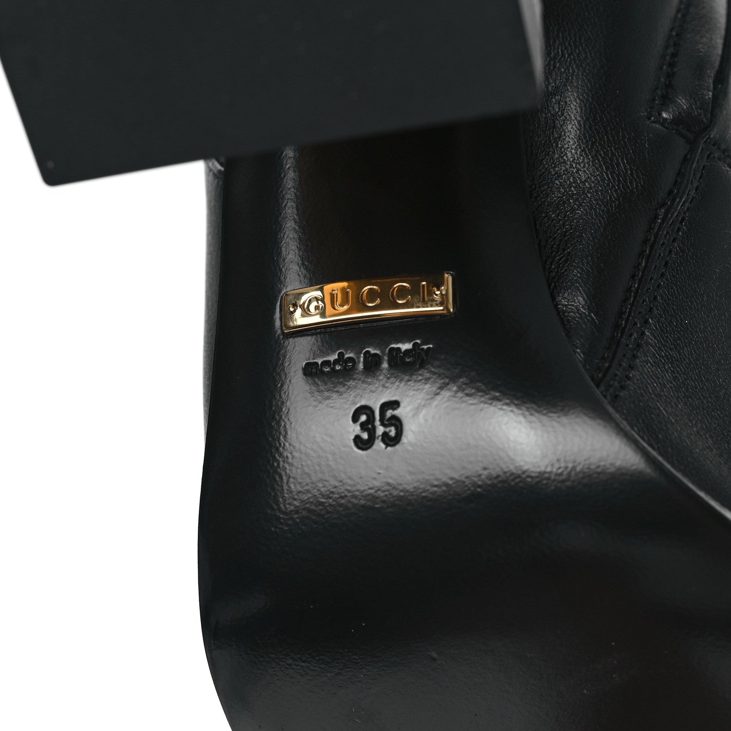 Gucci Nappa Horsebit Ankle Boots 35 Black 6 of 8