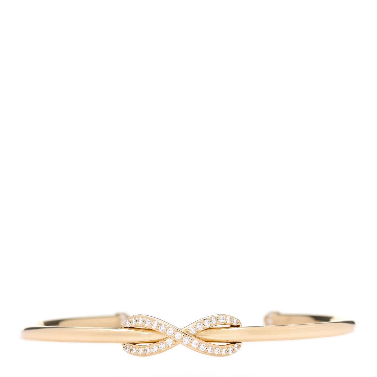 18K Yellow Gold Diamond Infinity Cuff Bracelet