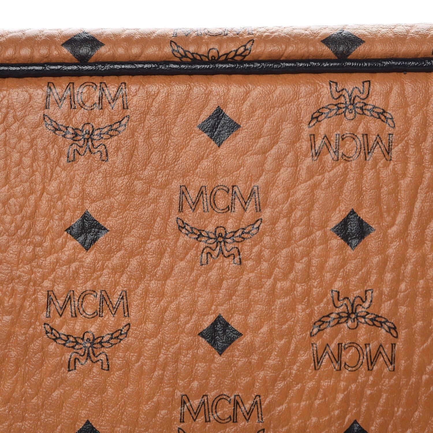 MCM Visetos Medium Project Reversible Shopper Tote Cognac 16 of 20