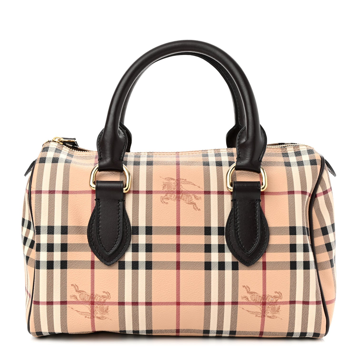 Burberry Haymarket Check Small Chester Bowling Bag Chocolate 1 of 10