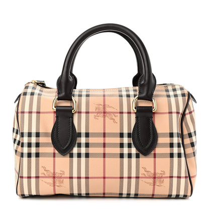 Burberry Haymarket Check Small Chester Bowling Bag Chocolate 1 of 10