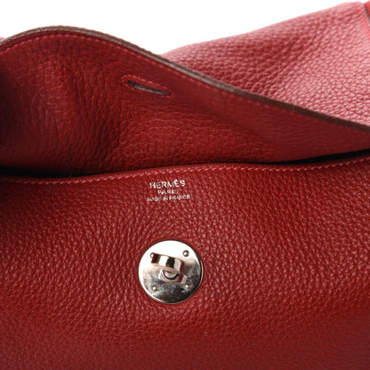 Hermes Taurillon Clemence Lindy 30 Rouge Vif 8 of 9