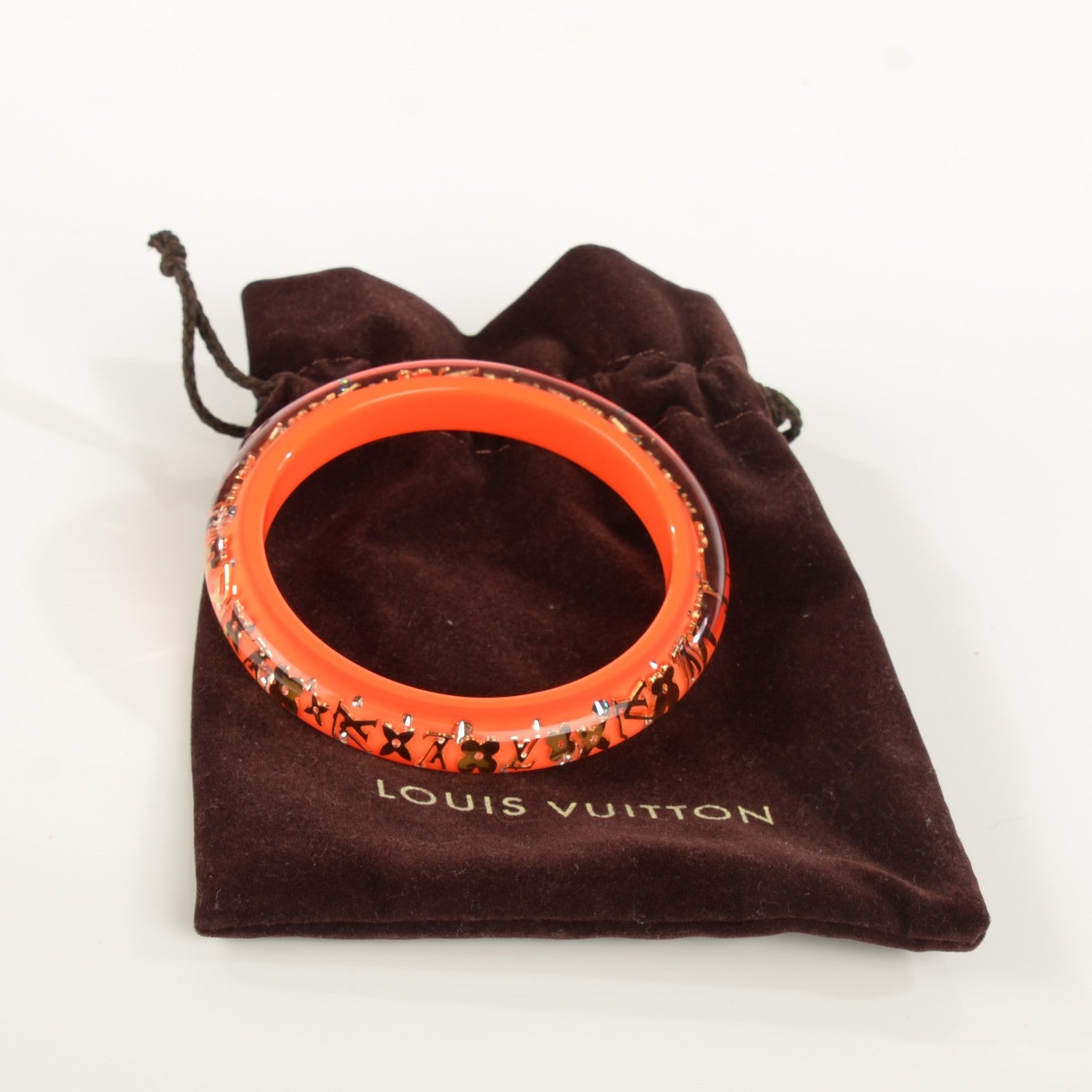 Louis Vuitton Resin Swarovski PM Inclusion Bracelet M Orange Sunset 3 of 3