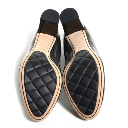 Chanel Lambskin Elastic Patent Cap Toe Pumps 40 4 of 6