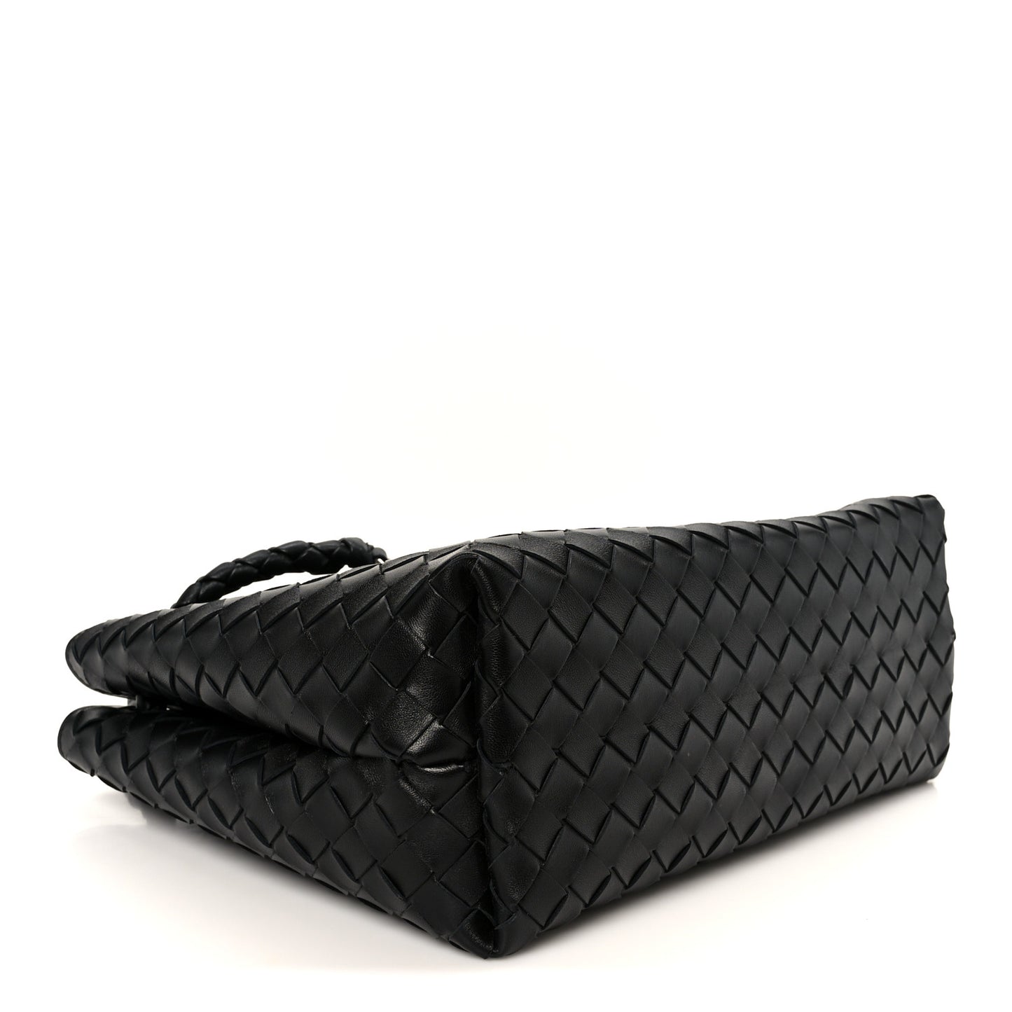 Nappa Intrecciato Medium Andiamo Shoulder Bag Black