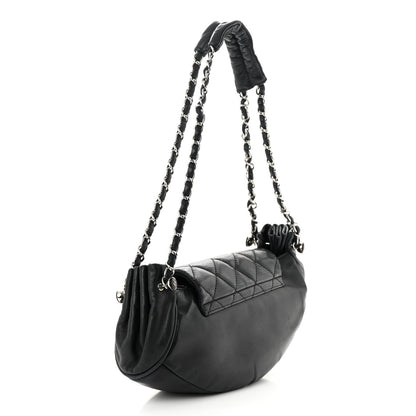Chanel Lambskin Quilted CC Accordion Shoulder Bag Black 3 of 12