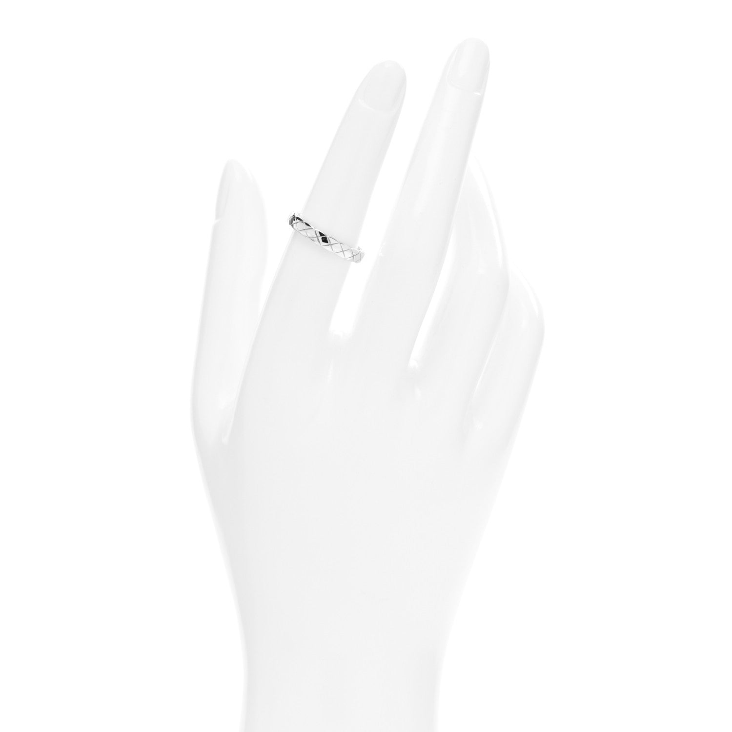 Chanel 18K White Gold Mini Coco Crush Ring 53 6.5 2 of 4