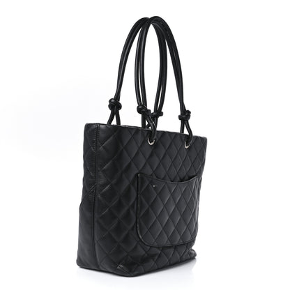 Chanel Calfskin Quilted Medium Cambon Tote Black 2 of 12