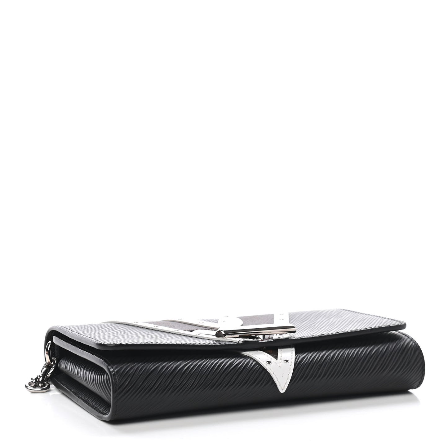 Epi Monogram Studded Twist Chain Wallet Black Black