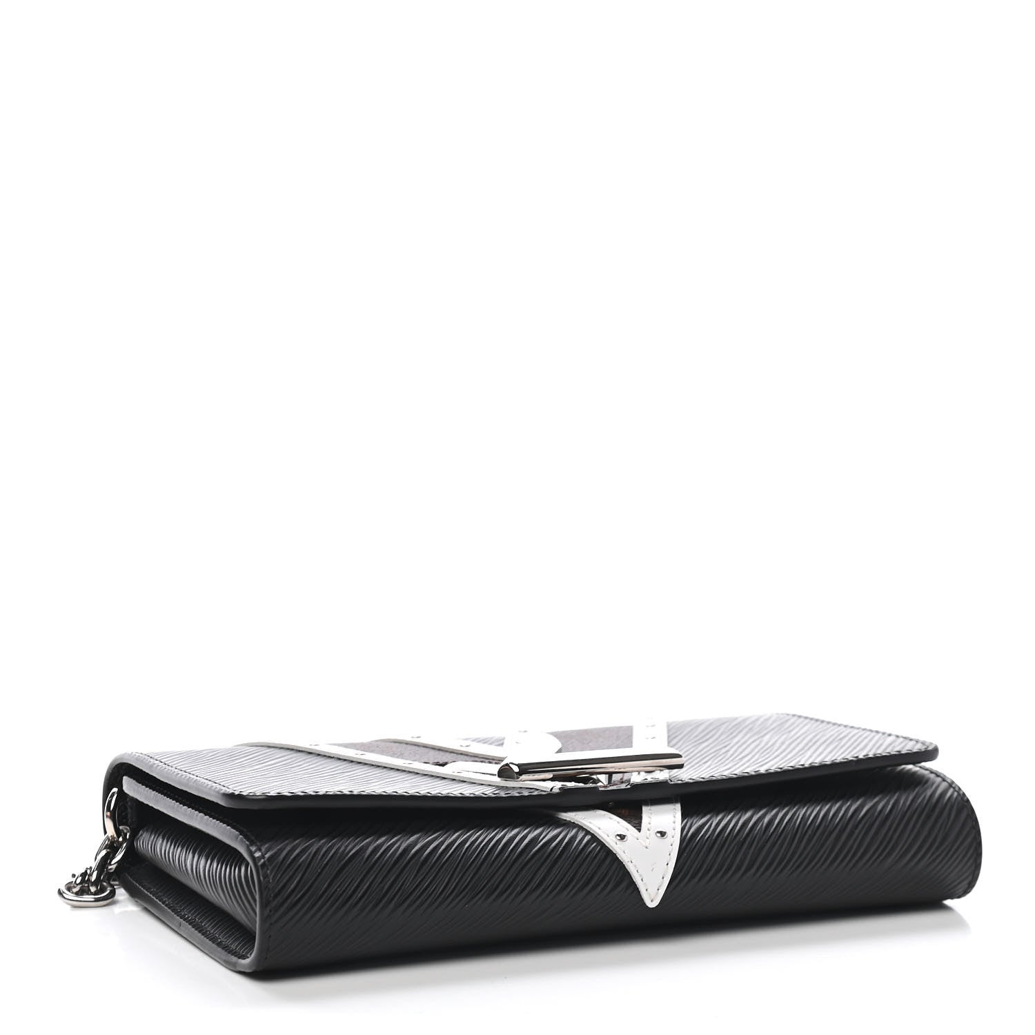 Louis Vuitton Epi Monogram Studded Twist Chain Wallet Black Black 3 of 7