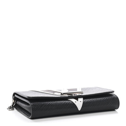 Louis Vuitton Epi Monogram Studded Twist Chain Wallet Black Black 3 of 7