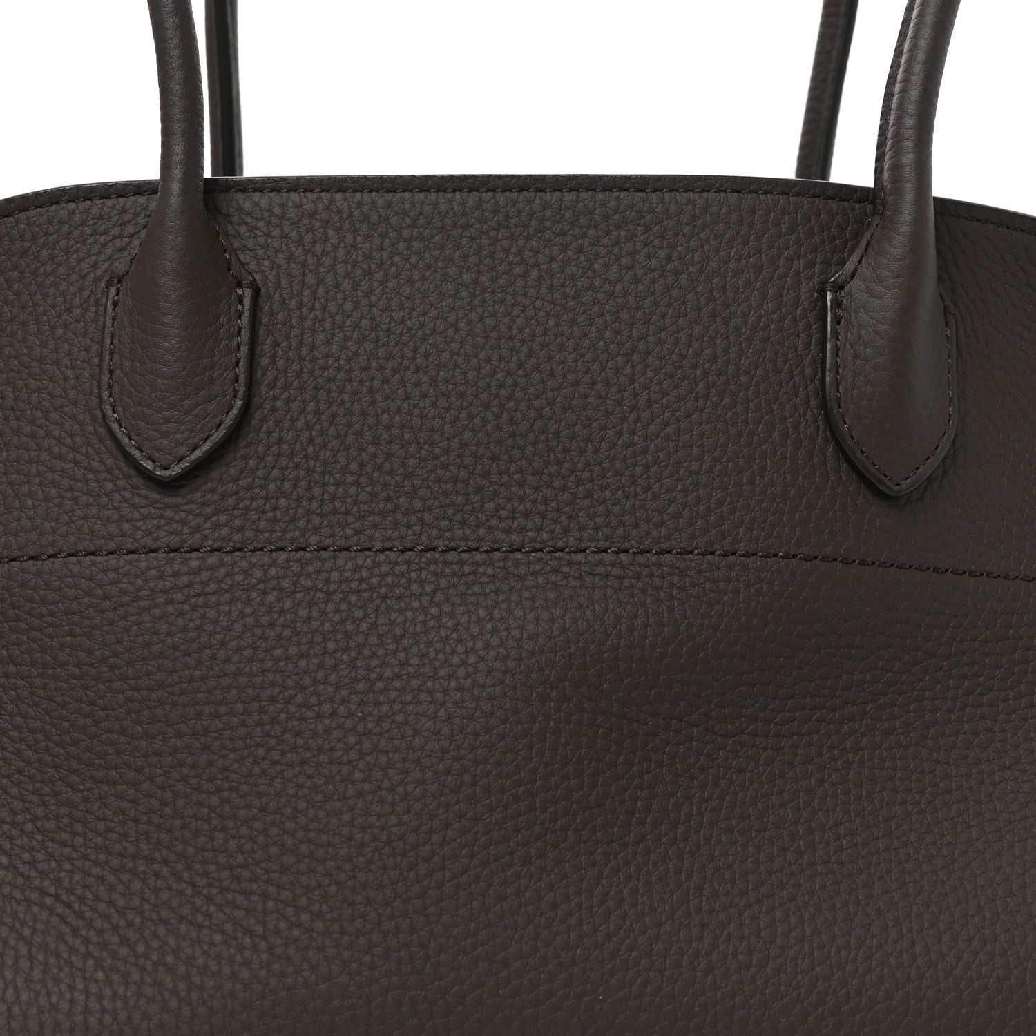 The Row Matte Grained Calfskin Margaux Shoulder 12 Deep Brown 7 of 9