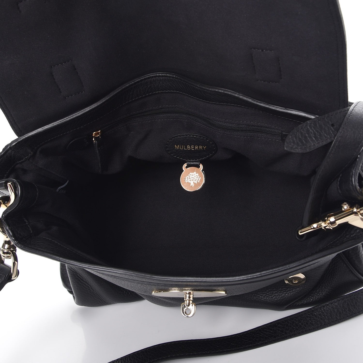 Mulberry Soft Small Grain Calfskin Alexa Rivet Satchel Black 5 of 9