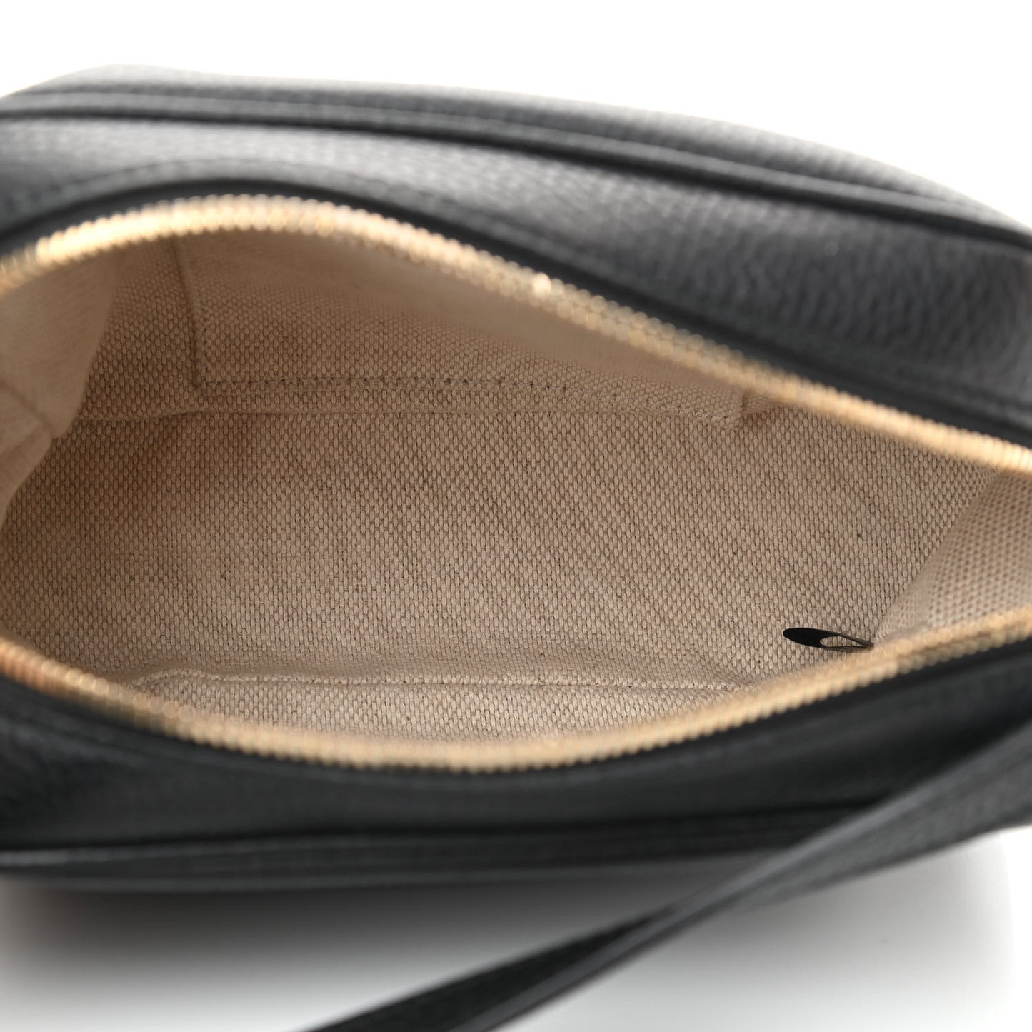 Pebbled Calfskin Small Soho Disco Bag Black