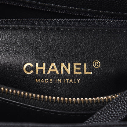 Chanel Caviar Lizard Embossed Quilted Small Coco Handle Flap Black 7 of 12