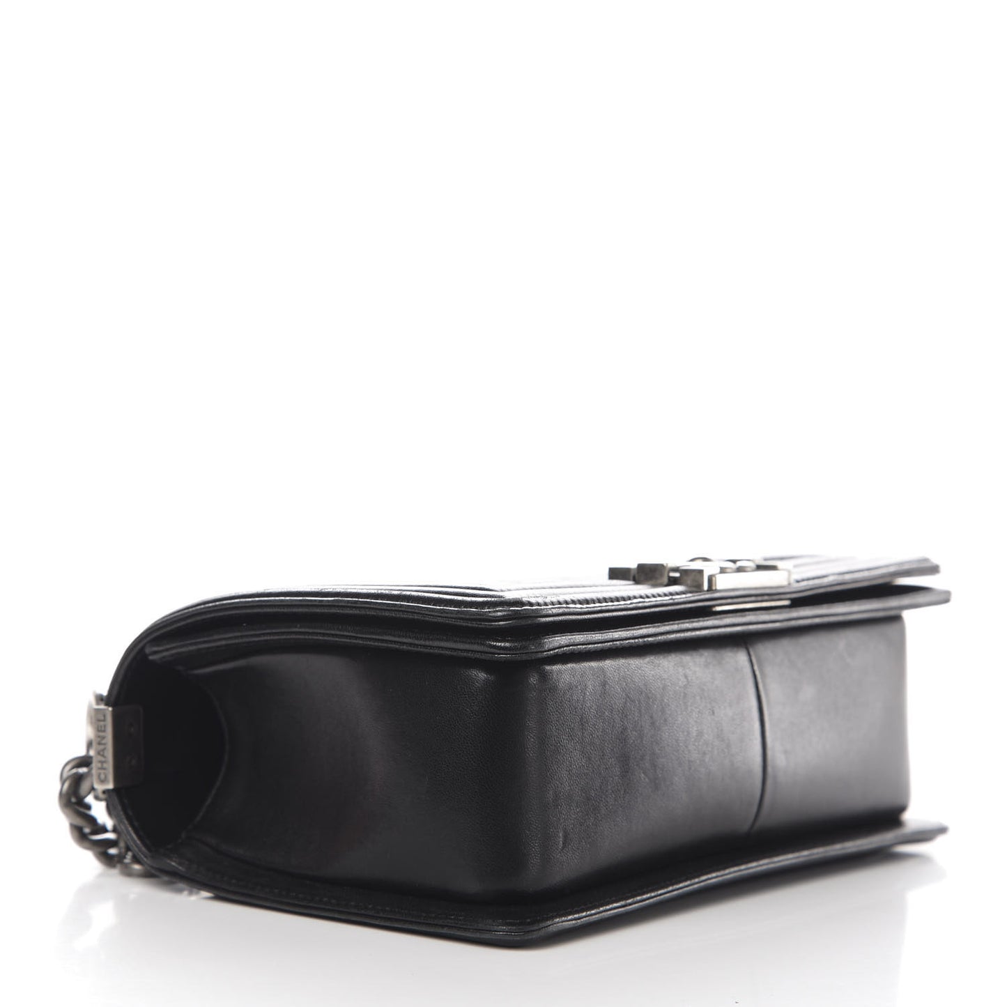 Lambskin Quilted Medium Boy Flap Black