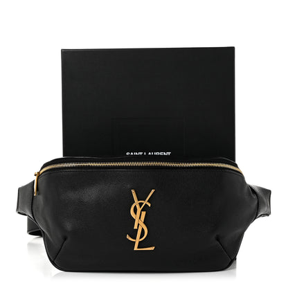 Saint Laurent Grain De Poudre Monogram Belt Bag Black 10 of 10