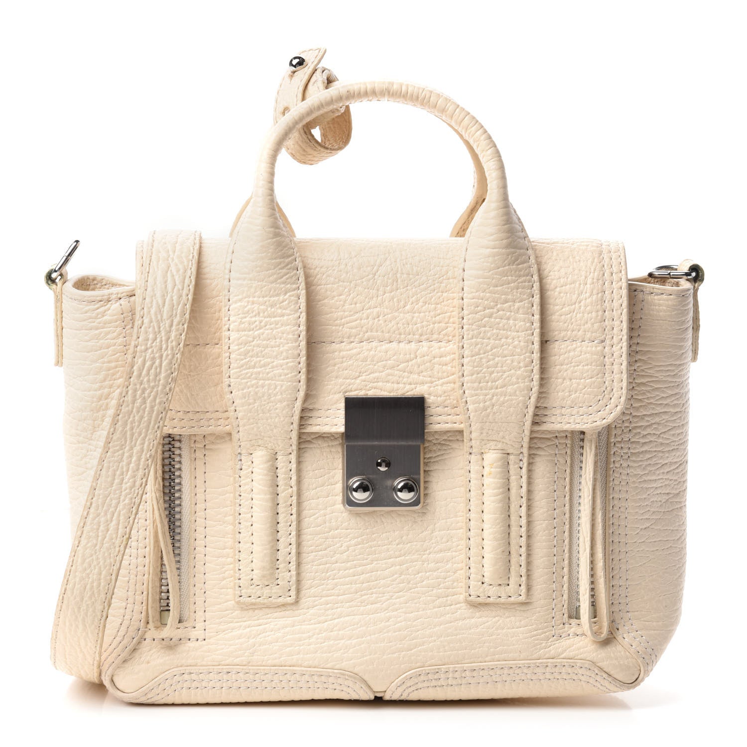 3.1 Phillip Lim Textured Calfskin Mini Pashli Satchel Milk 1 of 13