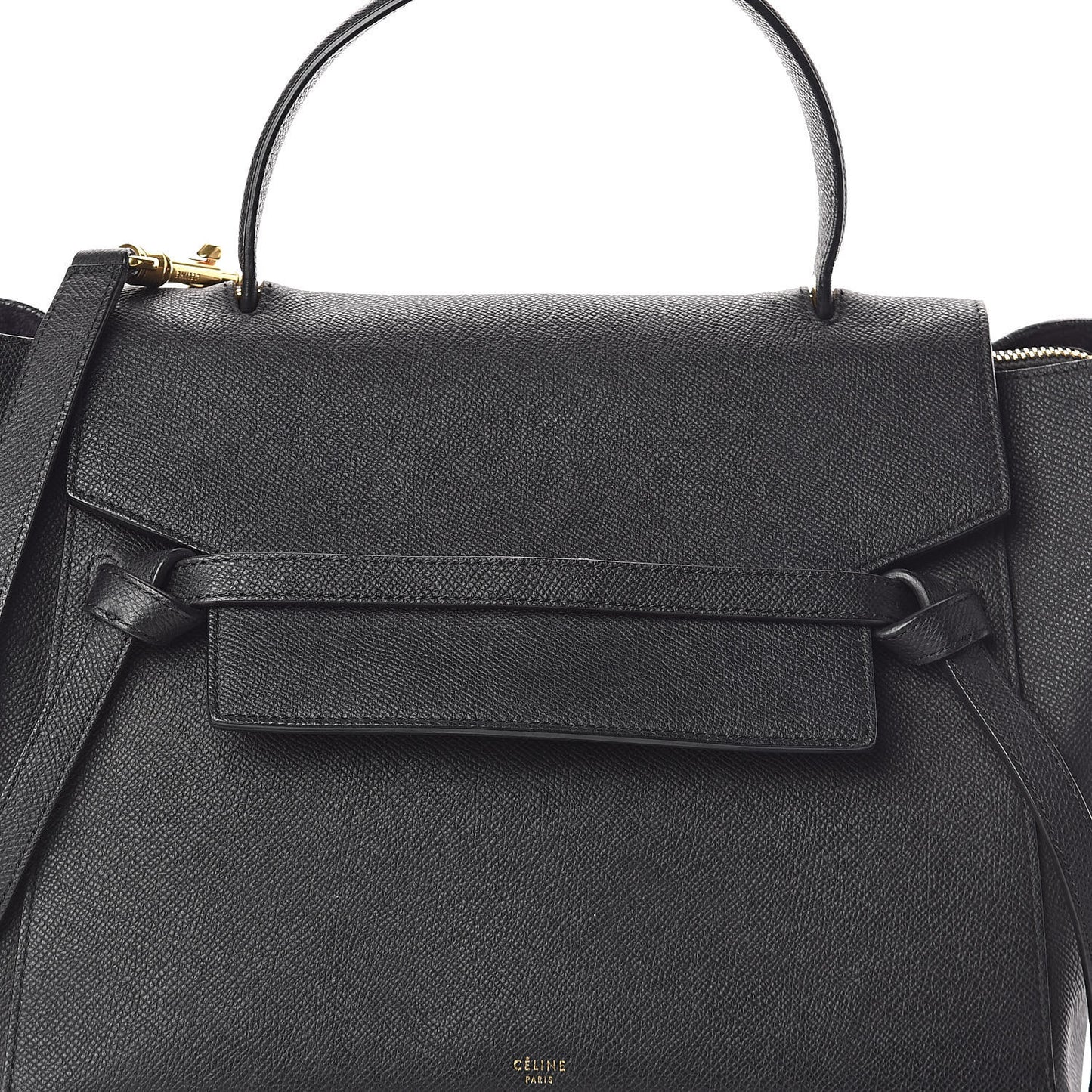 Grained Calfskin Mini Belt Bag Black