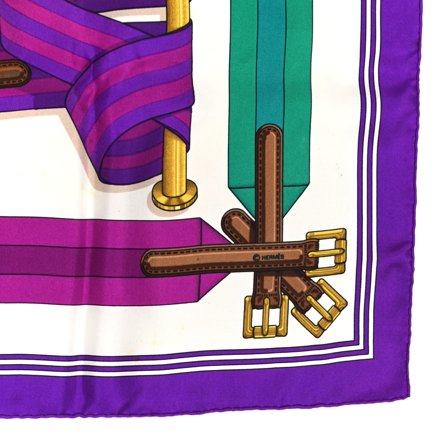 Silk Les Sangles Scarf 90