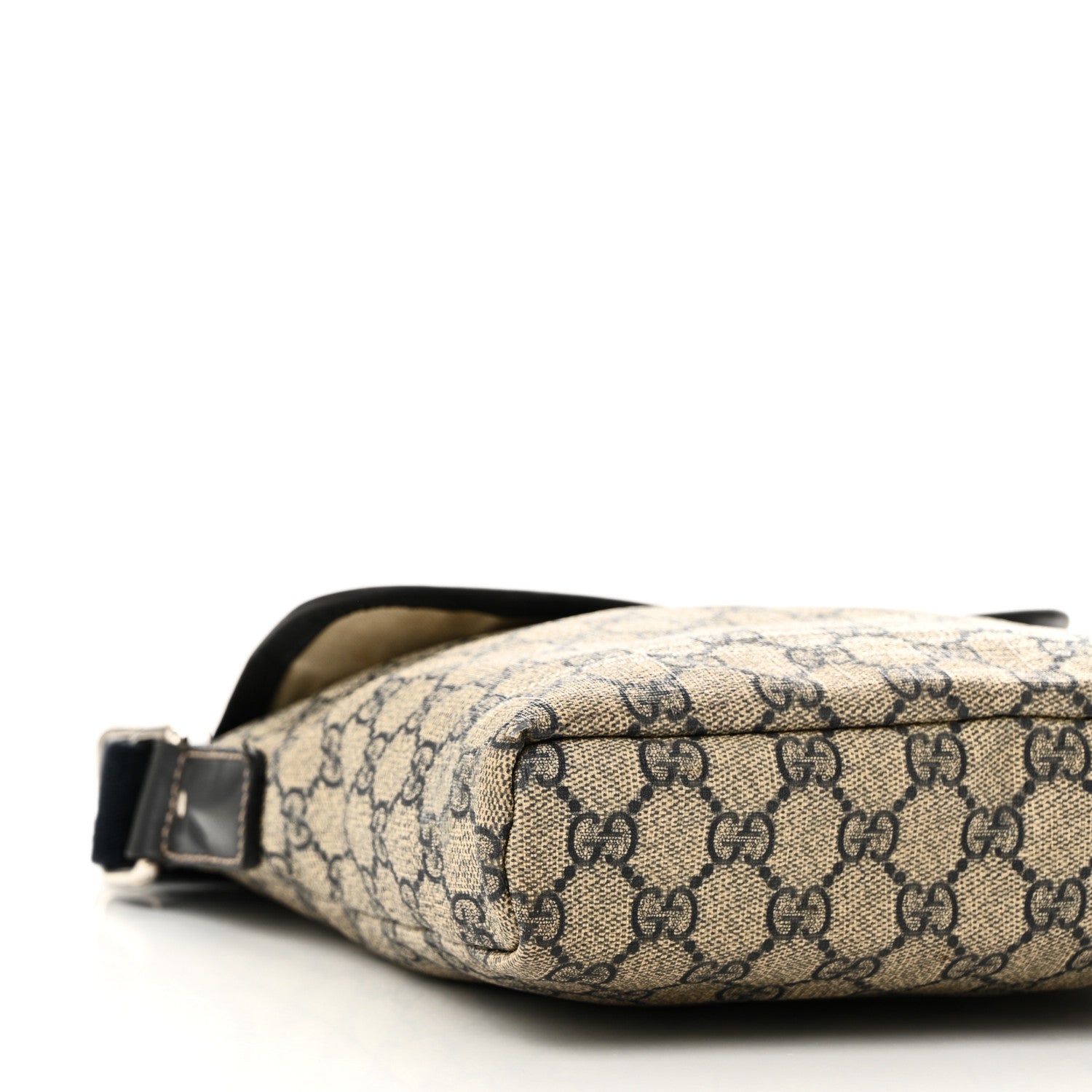 Gucci GG Plus Monogram Sellieria Calfskin Small Flap Messenger Bag Beige Blue 9 of 13