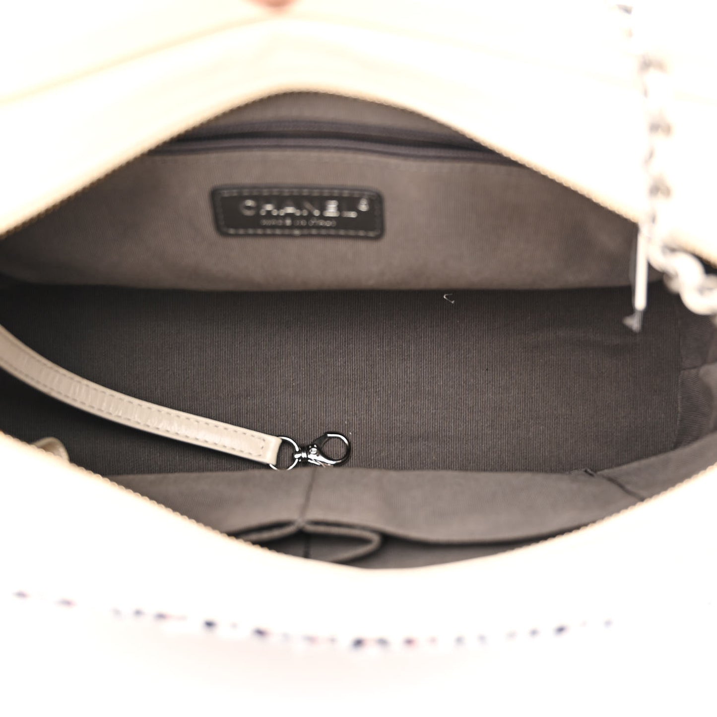 Tweed Calfskin Medium Gabrielle Hobo Ivory Multicolor