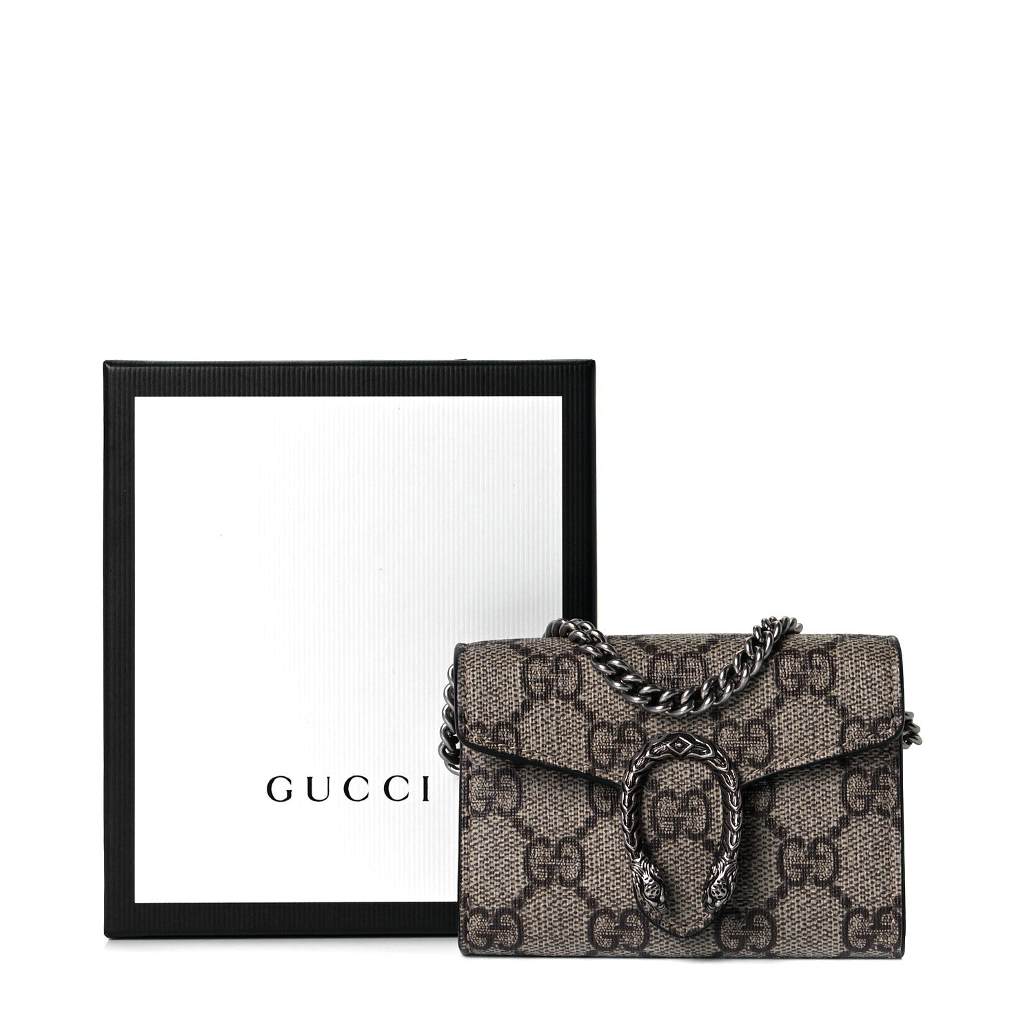 Gucci GG Supreme Monogram Dionysus Coin Purse Taupe 8 of 8