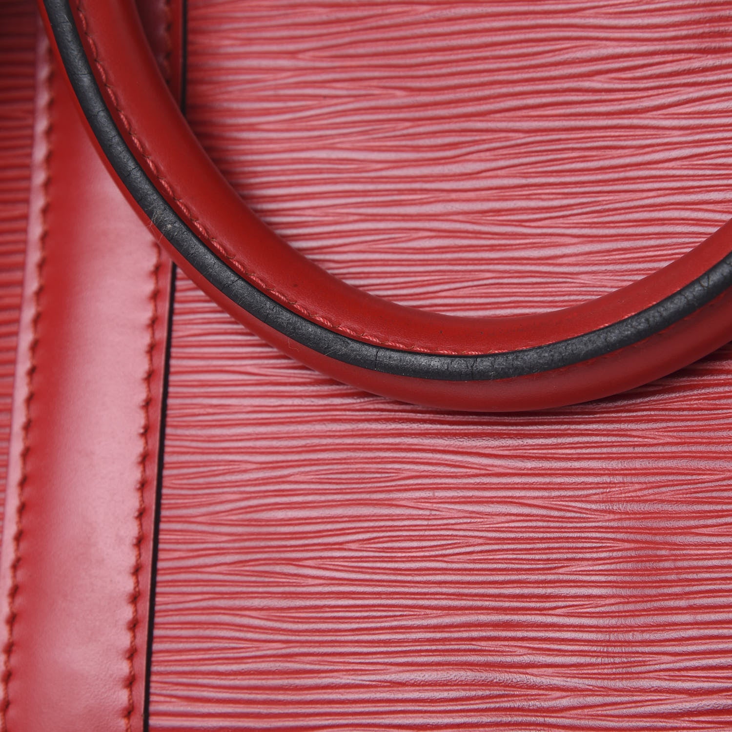 Louis Vuitton Epi Keepall 55 Castillan Red 14 of 16