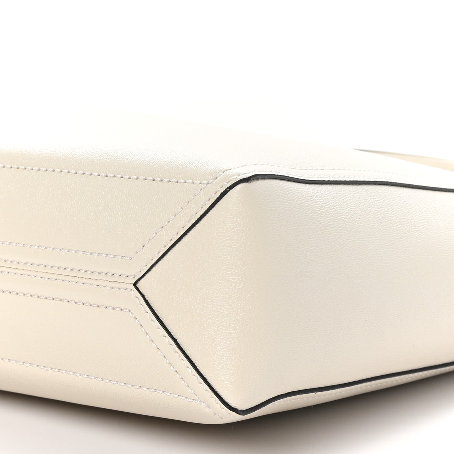 New Sakai Calfskin Lux Small Dahlia Tote Mystic White