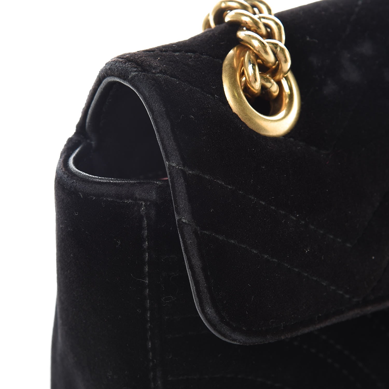 Gucci Velvet Matelasse Mini GG Marmont Shoulder Bag Black 20 of 21