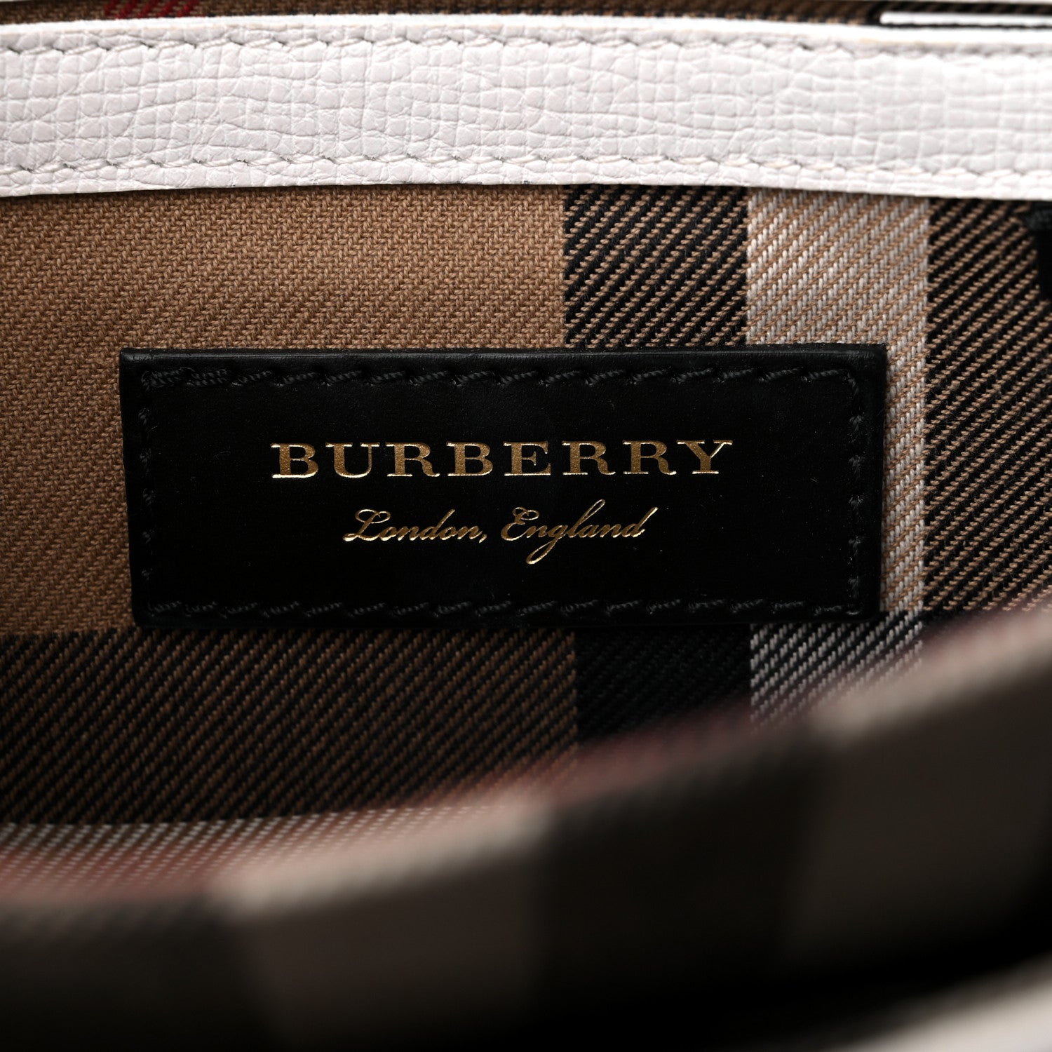Burberry Grainy Calfskin Broguing Tassel Small Macken Crossbody Bag Chalk White 6 of 14