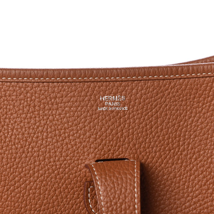 Hermes Taurillon Clemence Evelyne III PM Gold 6 of 13
