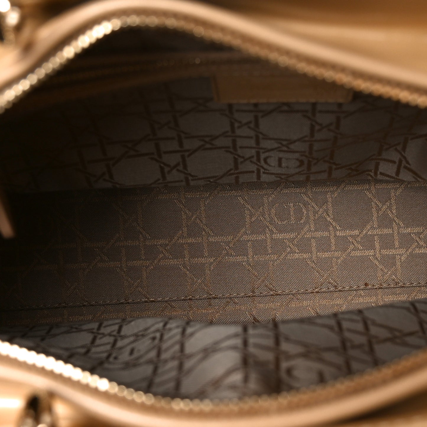 Patent Cannage Large Lady Dior Beige