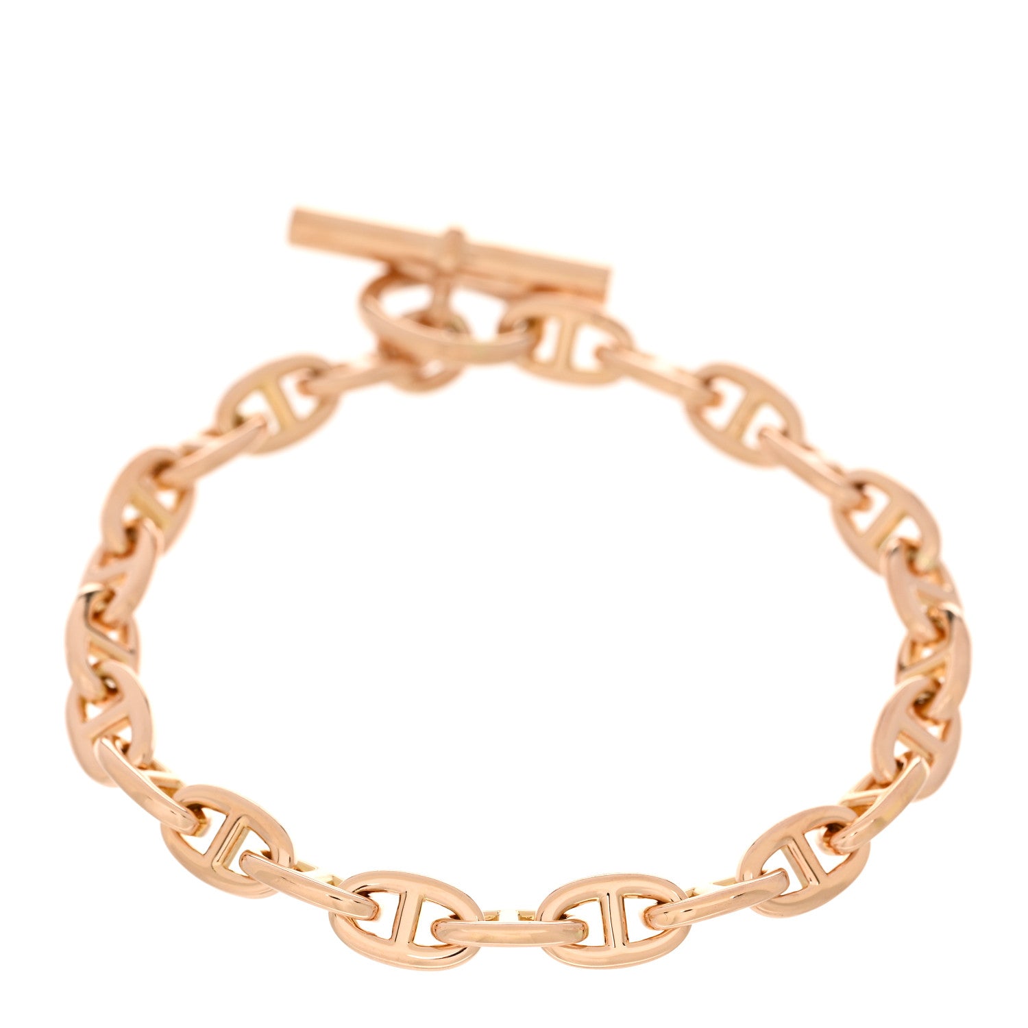 Hermes 18K Rose Gold TPM Chaine d'Ancre Bracelet 1 of 4