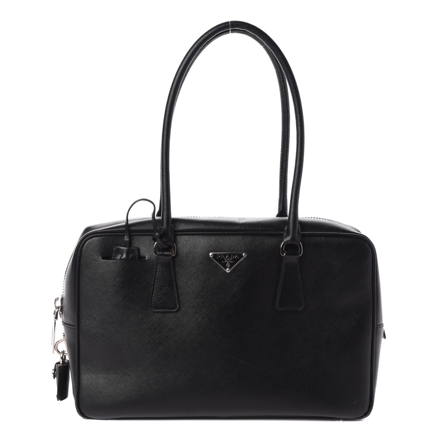 Prada Saffiano Lux Bowler Black 1 of 10