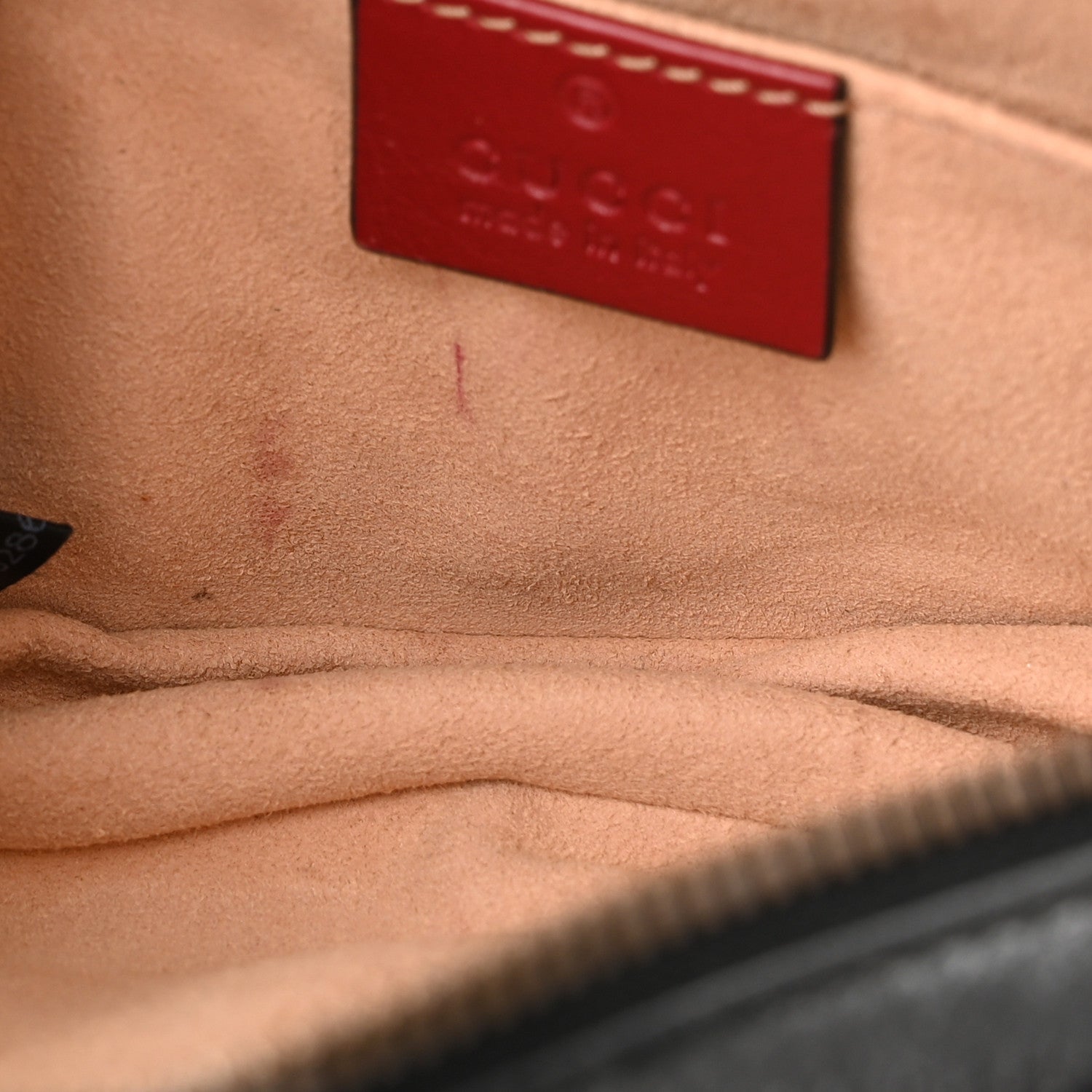 Gucci Azalea Calfskin Matelasse Diagonal Torchon GG Marmont Belt Bag 85 34 Black Romantic Cerise 9 of 12