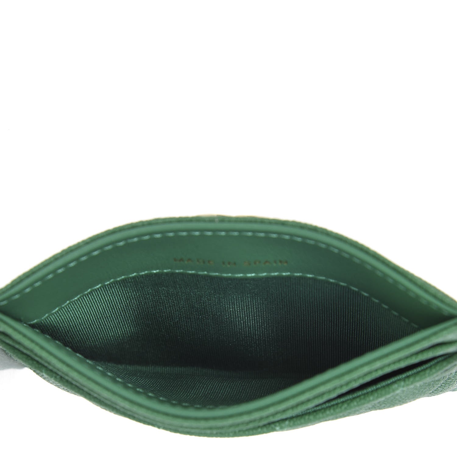 Chanel Caviar Quilted Boy Card Holder Green 5 of 9