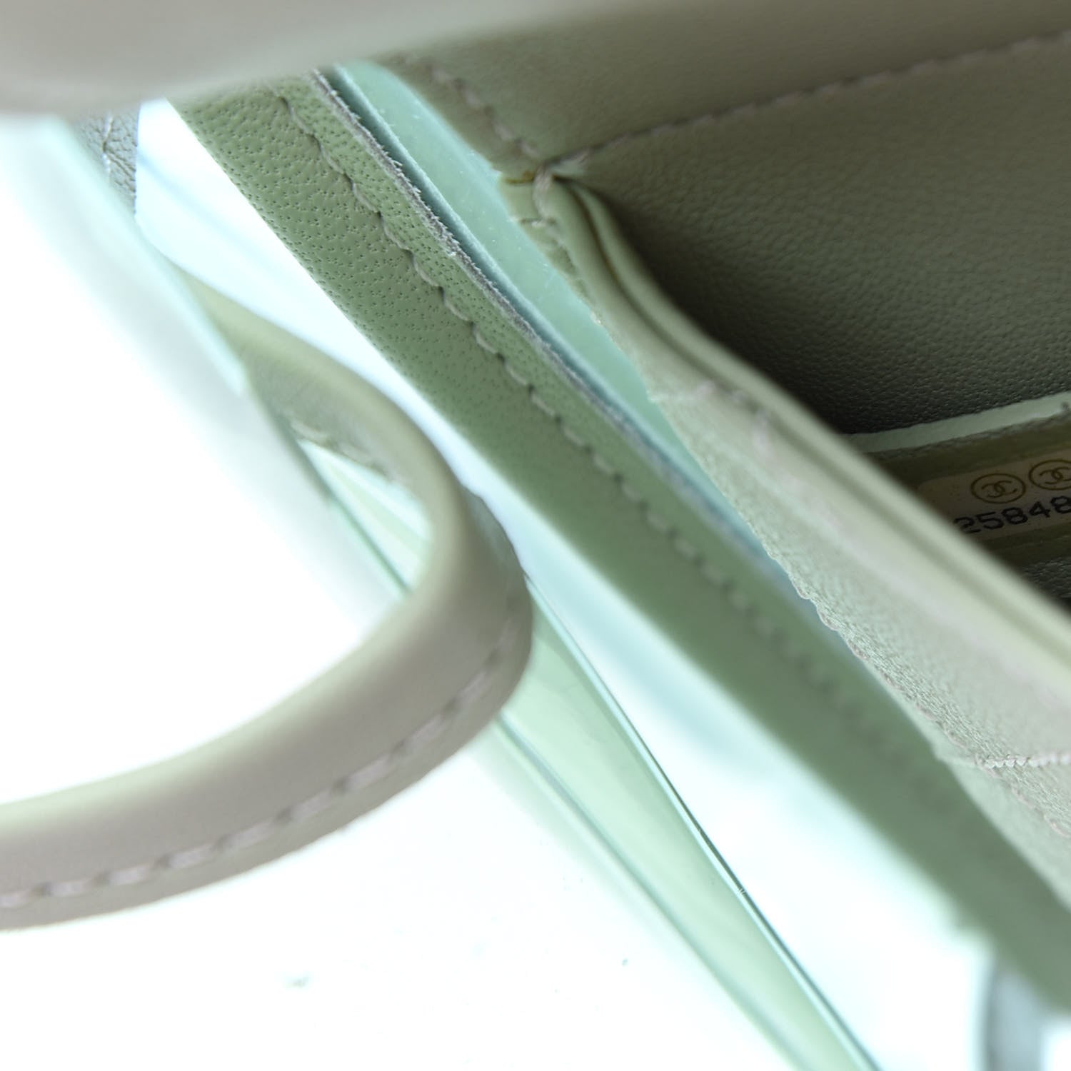 Chanel PVC Lambskin Stitched Medium Coco Splash Shopping Bag Green Pink 9 of 10