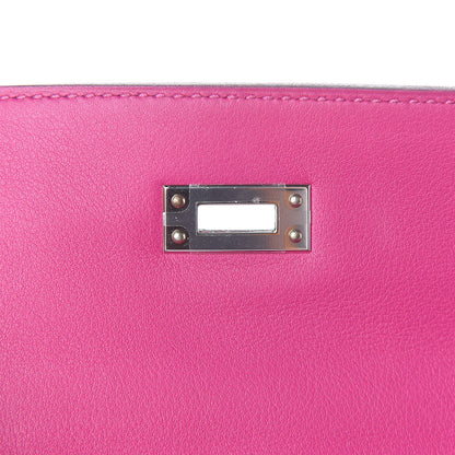 Hermes Swift Kelly Pochette Clutch Rose Pourpre 11 of 27
